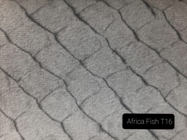 Plüss bútorszövet africa fish t16