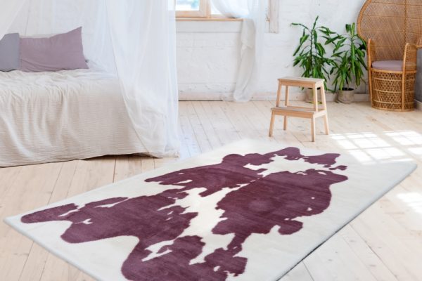 Arte rabbita purple szőrme szőnyeg 1