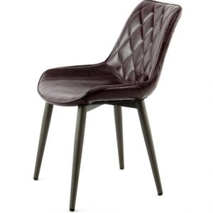 Cecil dark purple design szék 2db/szett