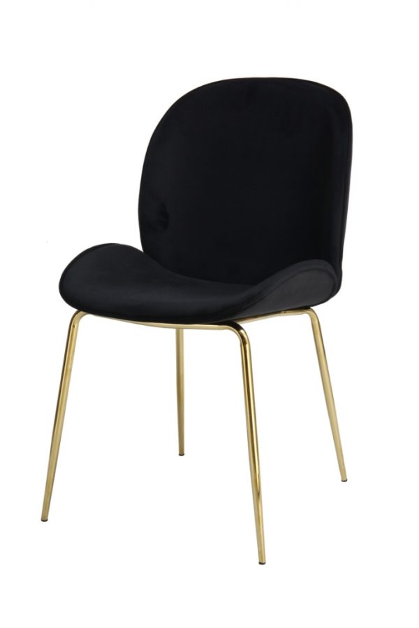 Charlize black brass design szék 2db/szett