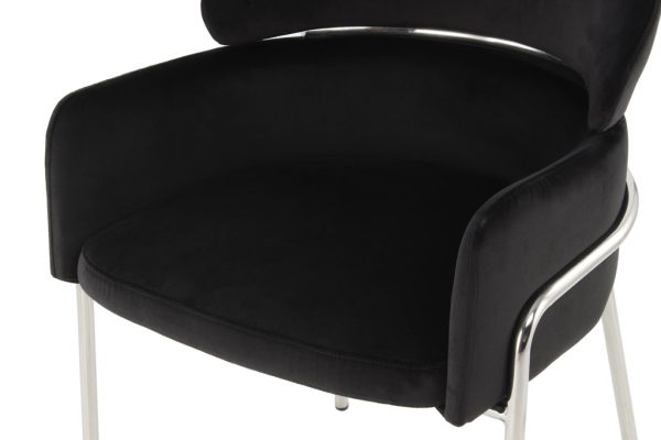 Corey black silver design szék 4
