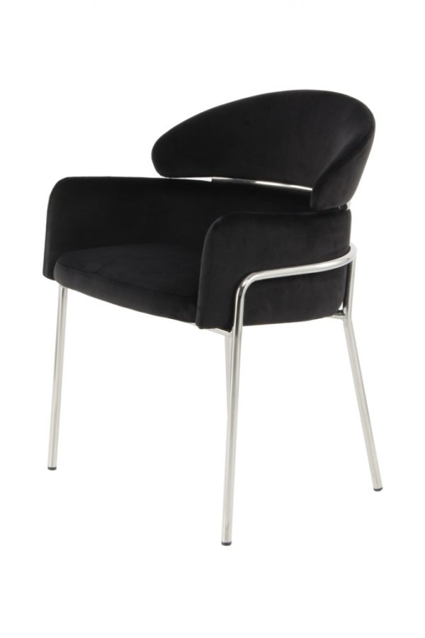 Corey black silver design szék