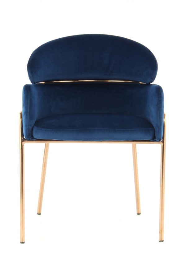 Corey blue rosegold design szék 3