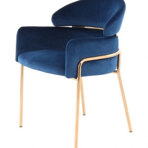 Corey blue rosegold design szék