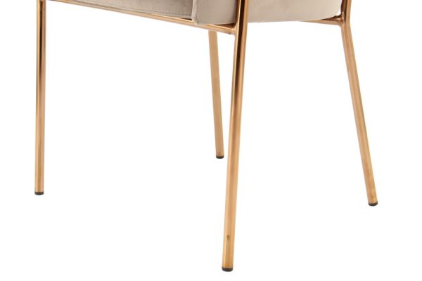 Corey taupe rosegold design szék 2