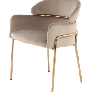 Corey taupe rosegold design szék