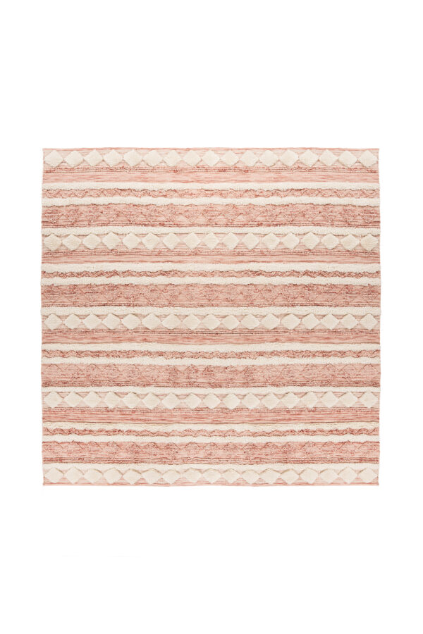 Bohist 225 Rózsaszín/Krém natúr gyapjú szőnyeg 3