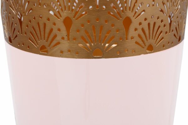 Art Deco 1085 púderrózsaszín arany design váza 3