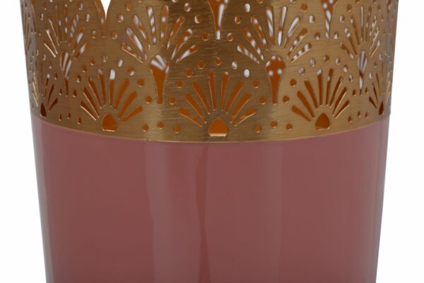 Art Deco 1085 rózsaszín arany design váza 3