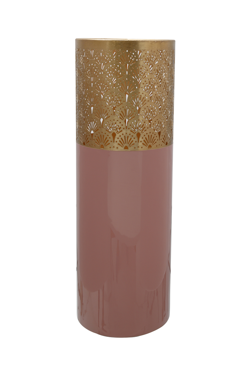 Art Deco 1085 rózsaszín arany design váza