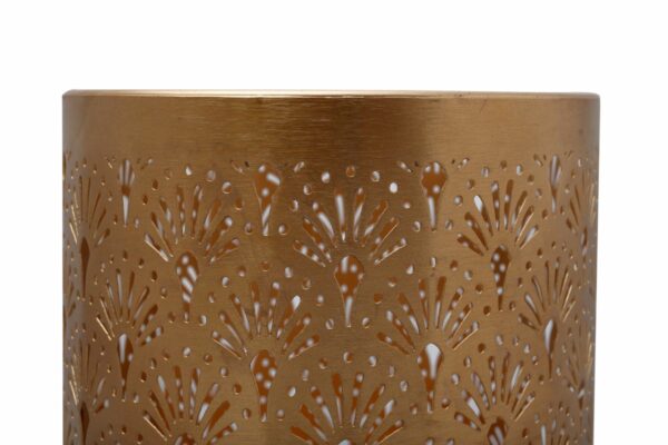 Art Deco 1115 taupe arany design váza 2
