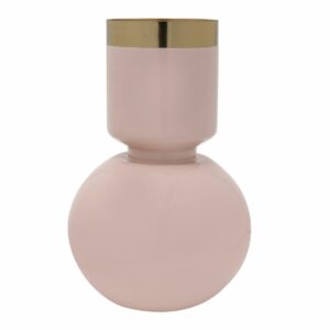 Art Deco 2125 világos rózsaszín arany design váza