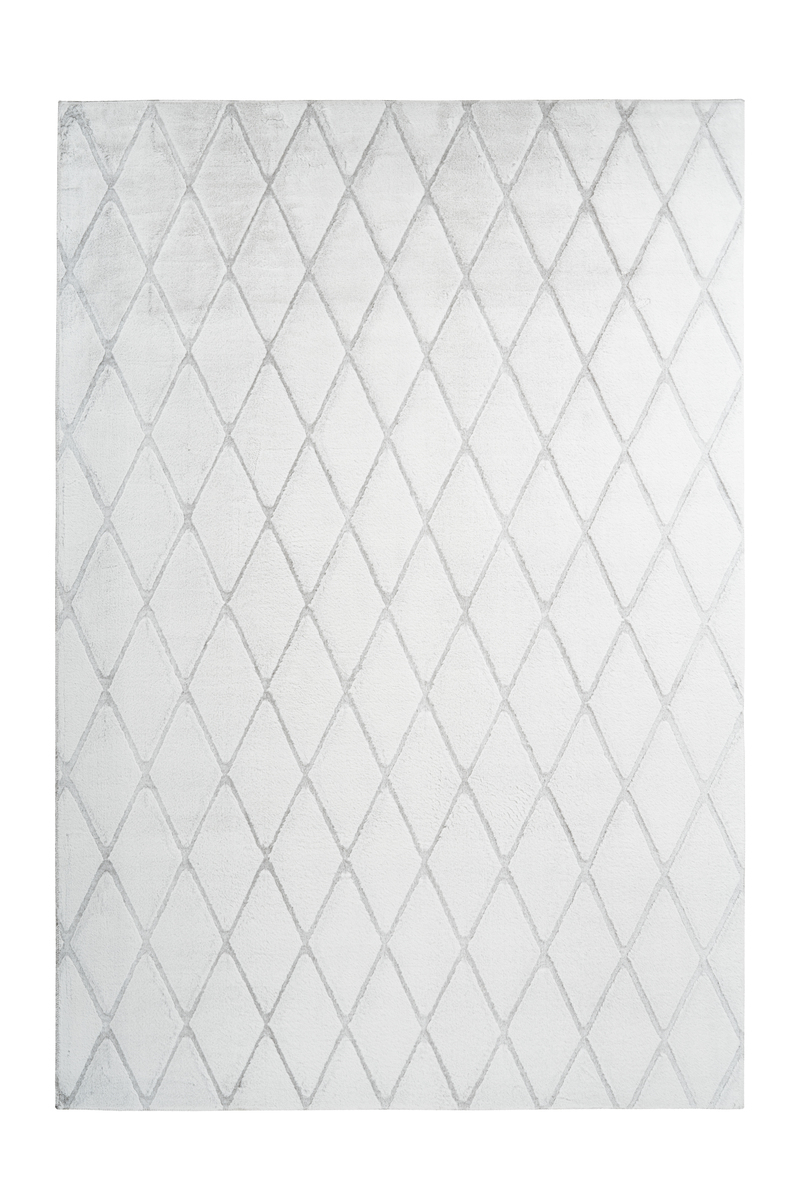 Me Gusta Vivica 225 fehér szürkéskék 3D szőrme szőnyeg